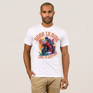 Bike älskare<Bron to Ride>logotyp T Shirt