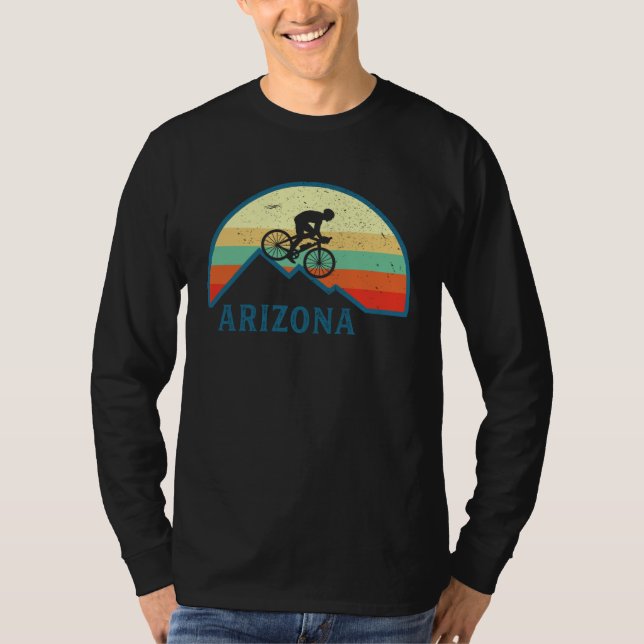 Bike Arizona Mountain Biking Retro Arizona MTB Mou T Shirt (Framsida)
