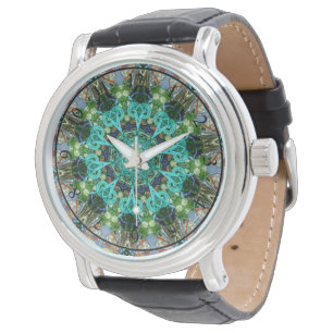 Bike Art - Manar Black Leather Watch Armbandsur