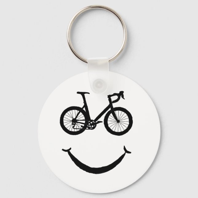 Bike Art Riding Bicycle Clipart Biking Clip Art Nyckelring (Framsida)