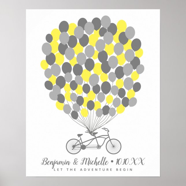 Bike & Balloons Guest Bok Poster - 100 utrymmen (Framsidan)