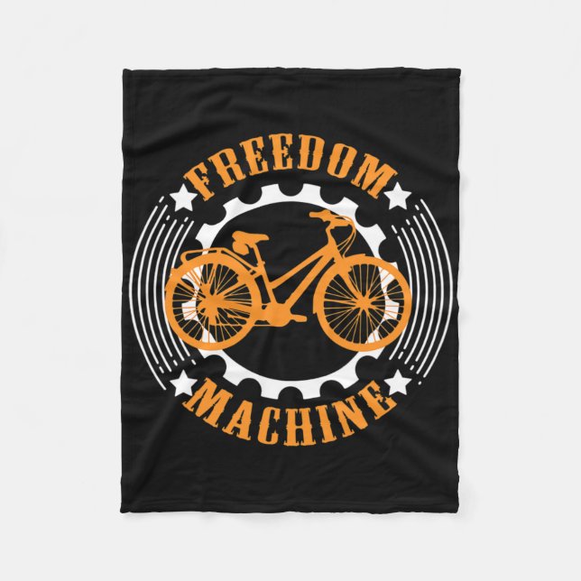 Bike Bicycle Biking Cycling Cyclist Ride Mountain  Fleecefilt (Framsidan)