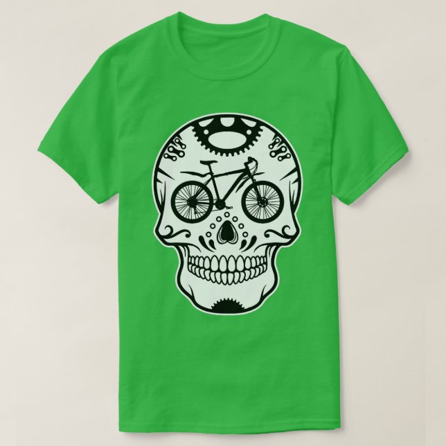 Bike Bicycle Skull T Shirt (Design framsida)