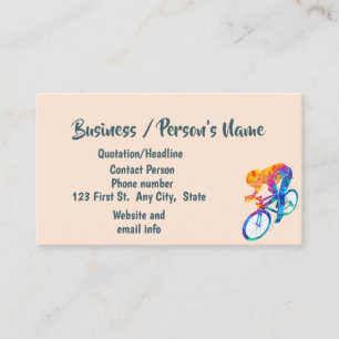 Bike Biking Cycling Classes Anpassningsbar Busines Visitkort