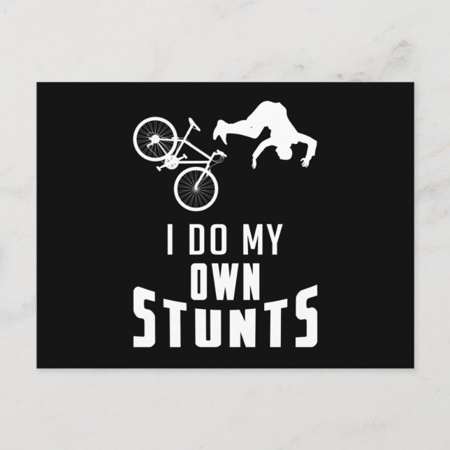 Bike Biking MTB Bicycle Downhill Gift Vykort (Framsida)