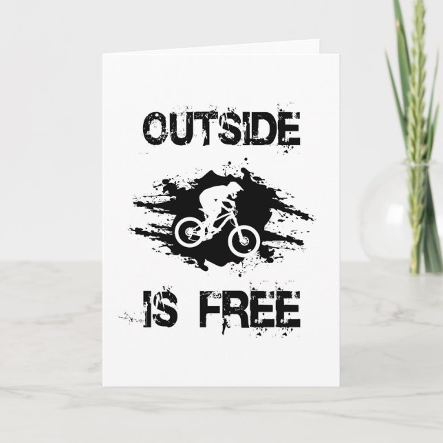 Bike Biking MTB Cycling Bicycle Gift Idea Kort (Framsida)