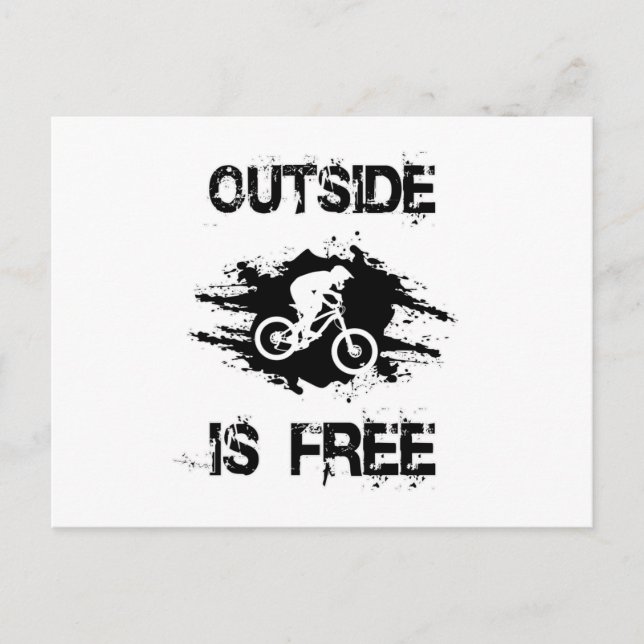 Bike Biking MTB Cycling Bicycle Gift Idea Vykort (Framsida)