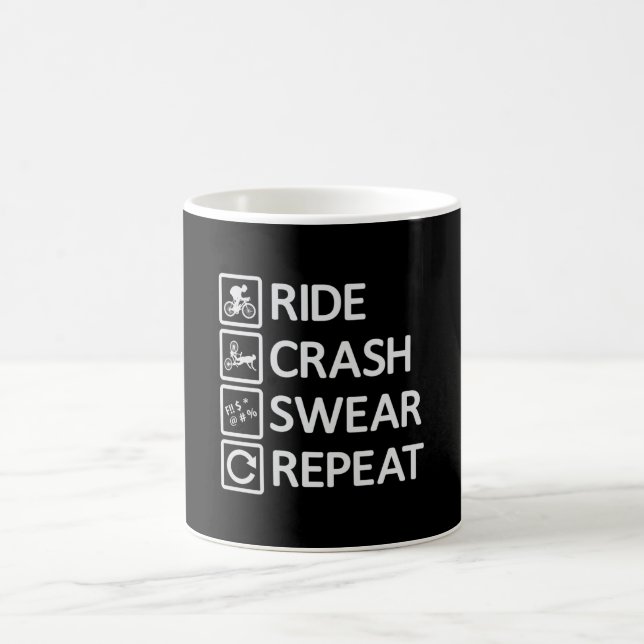 Bike Biking Repeat Offhill MTB Gift Idea Kaffemugg (Center)