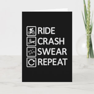 Bike Biking Repeat Offhill MTB Gift Idea Kort