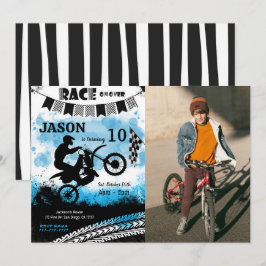 Bike Birthday Foto-inbjudan Inbjudningar