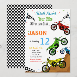 Bike Birthday-inbjudan Inbjudningar
