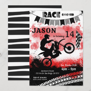Bike Birthday-inbjudningar Inbjudningar