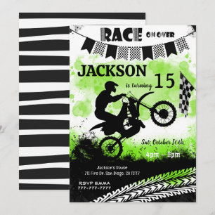 Bike Birthday-inbjudningar, pojkinbjudningar Inbjudningar