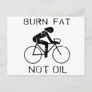 BIKE: Bränn tjock, inte olja T-shirt Vykort