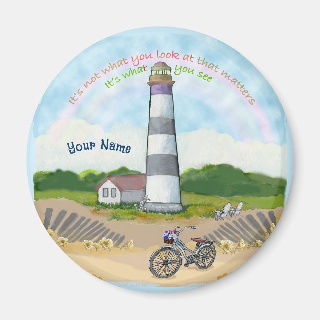 Bike Choice Lighthouse round Magnet (Framsidan)