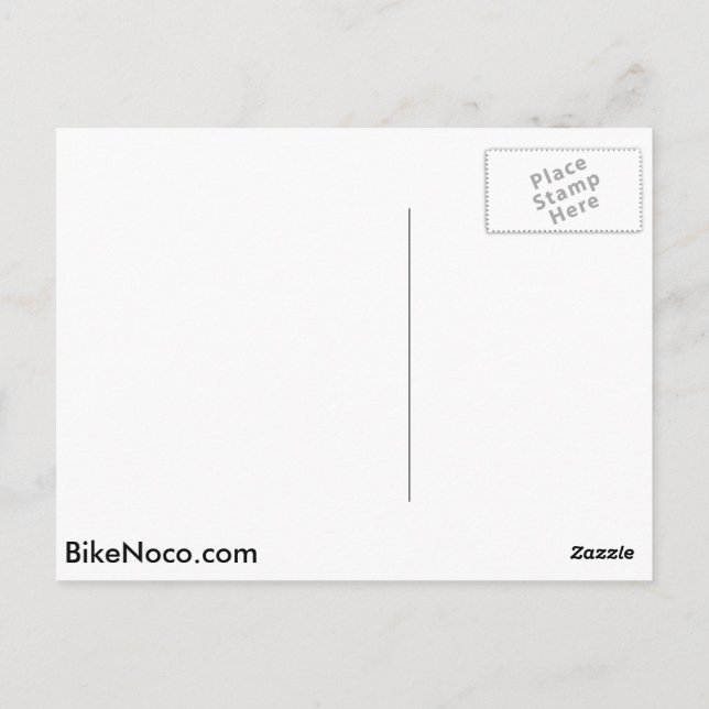Bike Colorado Post Card Vykort (Baksida)