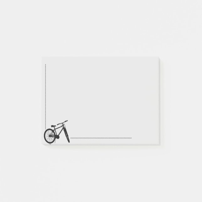 Bike Cycle Biking Cycling Silhouette Post-it Block (Framsida)