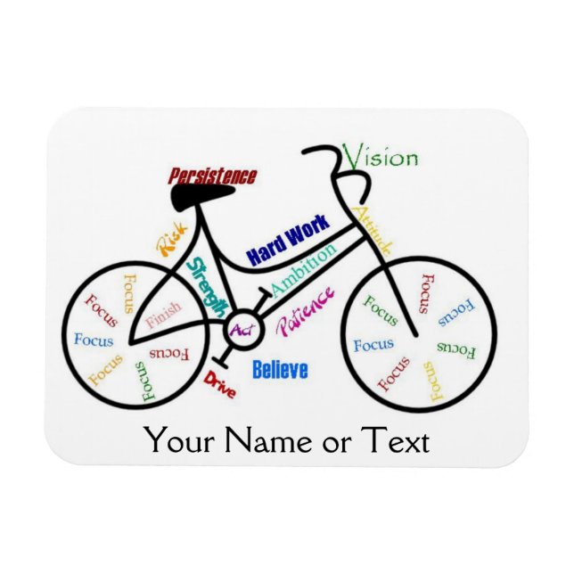 Bike, Cycle, Cycle, Sport, Biking, Motivering Magnet (Horisontell)