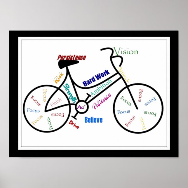 Bike, Cycle, Cycle, Sport, Biking, Motivering Poster (Framsidan)
