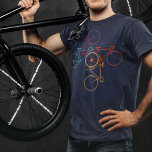 Bike - Cykling - Biking Tee<br><div class="desc">Fyra färg-cyklar i cirkel. En coola för älskare</div>