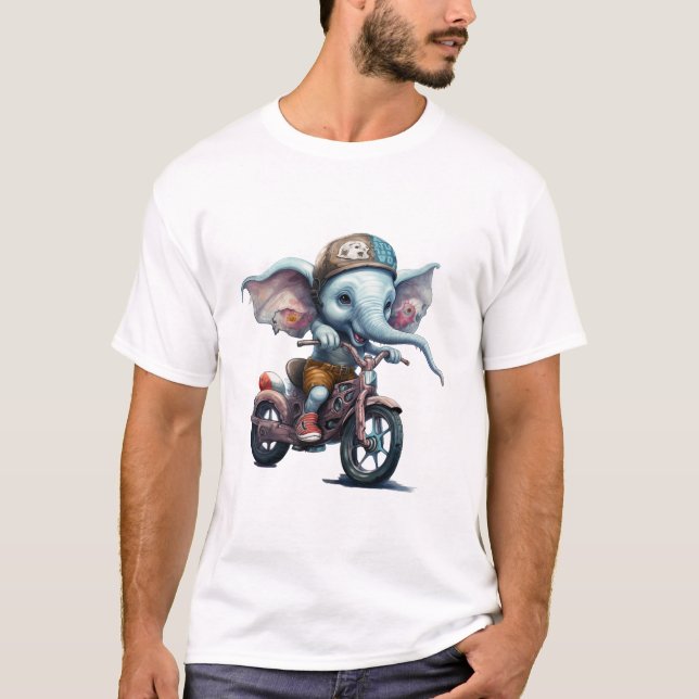 Bike elephant t shirt (Framsida)