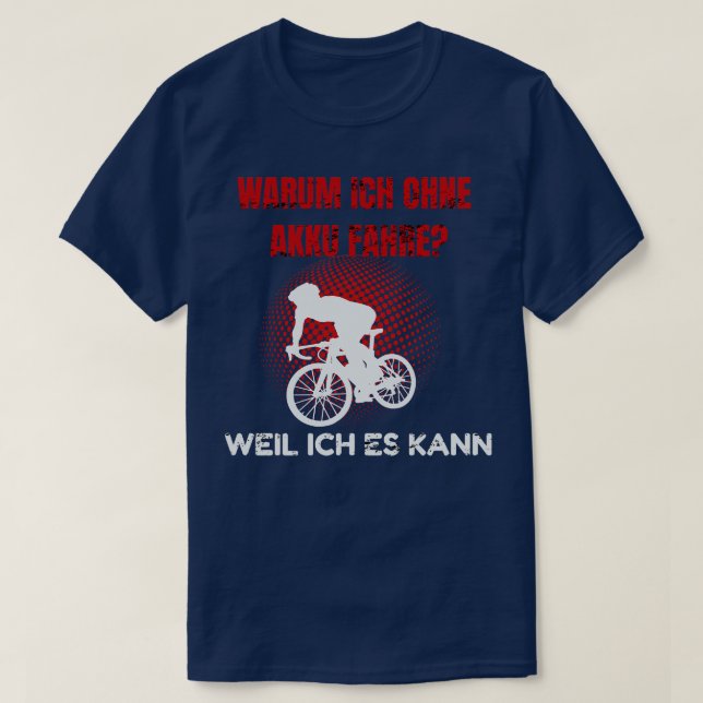 Bike Fahren Ohne Akku Mountaincykel Rad 1 T Shirt (Design framsida)