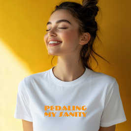 Bike Girl Irony orange T Shirt