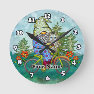 Bike gnome rund klocka