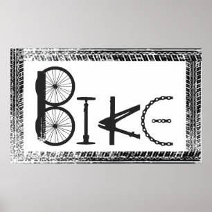 Bike Graffiti från Bike Parts & Däck Tracks Poster