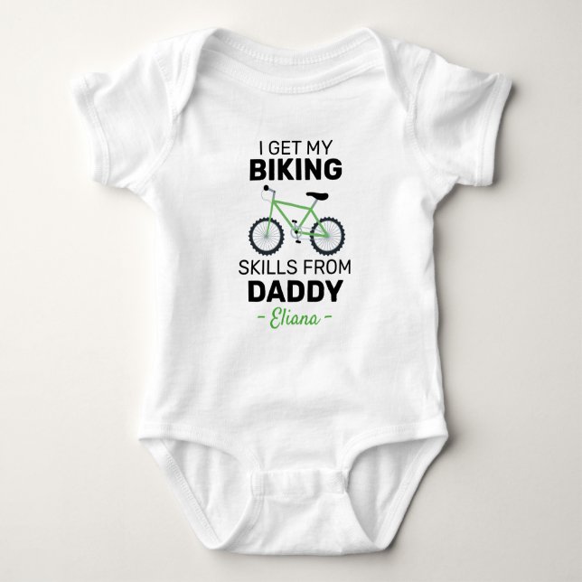 Bike I Get My Biking Skills from Daddy - Biking T Shirt (Framsida)