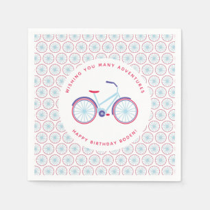 Bike Illustrated Modern Personlig Party Napkin Pappersservett