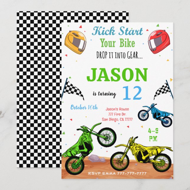 Bike-inbjudan Inbjudningar (Fram/baksida)