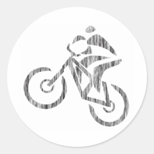 Bike Kor Hatched Runt Klistermärke