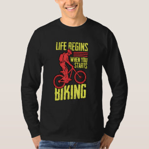 Bike Lock Life börjar när du börjar klippa bike Bi T Shirt