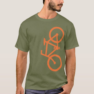 Bike, Lodrät Silhouette, Orange Design T-shirt