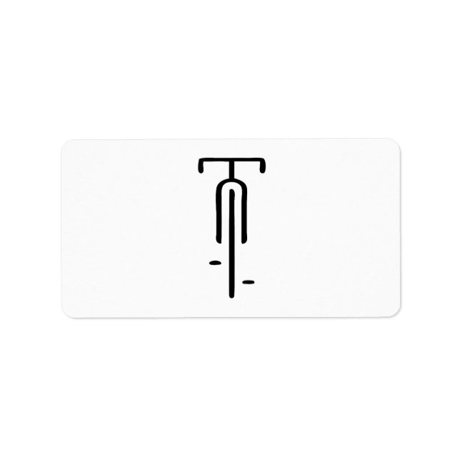 Bike logotyp minimum Retro, Cycling and Bicycle Äl Adressetikett (Framsidan)