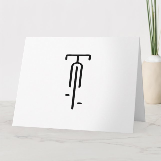 Bike logotyp minimum Retro, Cycling and Bicycle Äl Kort (Framsida)