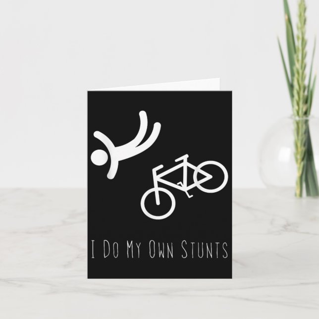 Bike Lover Shirt - I Do My Own Stunts Bmx Cycling  Kort (Framsida)