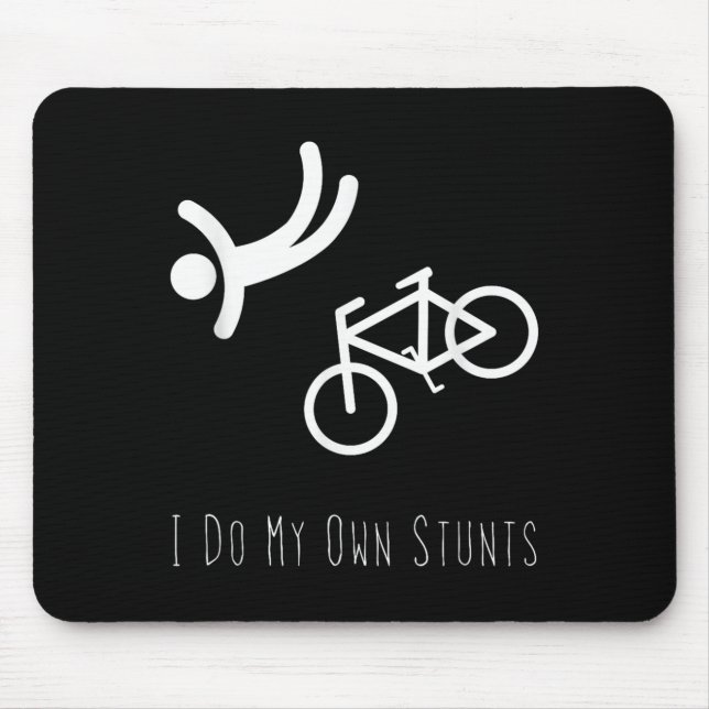 Bike Lover Shirt - I Do My Own Stunts Bmx Cycling  Musmatta (Framsidan)