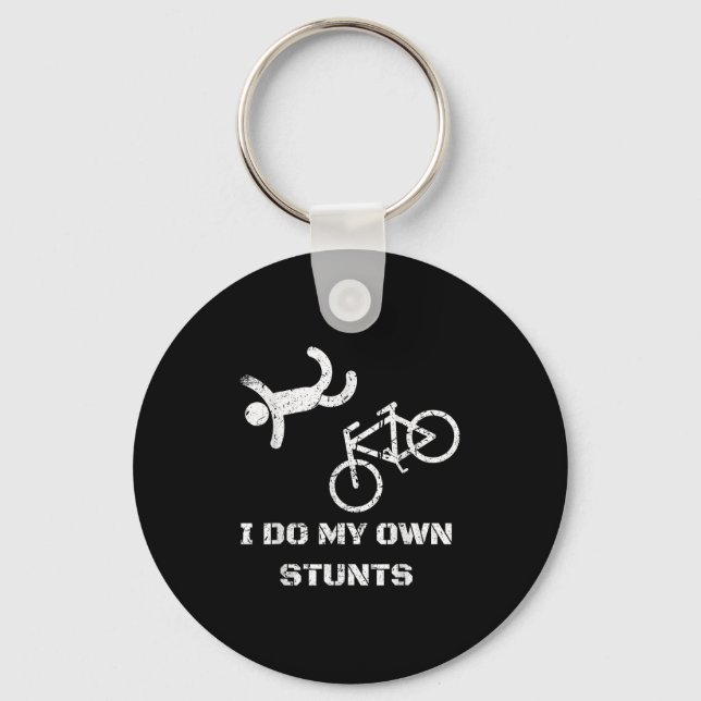 Bike Lover Shirt - I Do My Own Stunts Bmx Cycling  Nyckelring (Framsida)