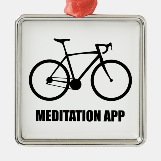 Bike Meditation App Julgransprydnad Metall (Framsidan)