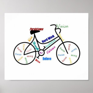 Bike Motivational Cycle Sport Biking, Motivational Poster