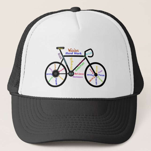 BIKE Motivational Ord art Fitness Sport Keps (Framsida)