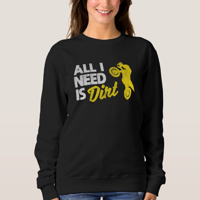 Bike Motocross Off Roading Biker Dirtbike All I Ne T Shirt (Framsida)