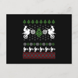 Bike Motocross Ugly jul Julafton Motorcycle Gift Vykort