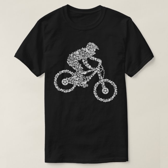 Bike MTB Biker Bo för biking Cycling i bergsområde T Shirt (Design framsida)