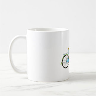 Bike och blommor kaffemugg