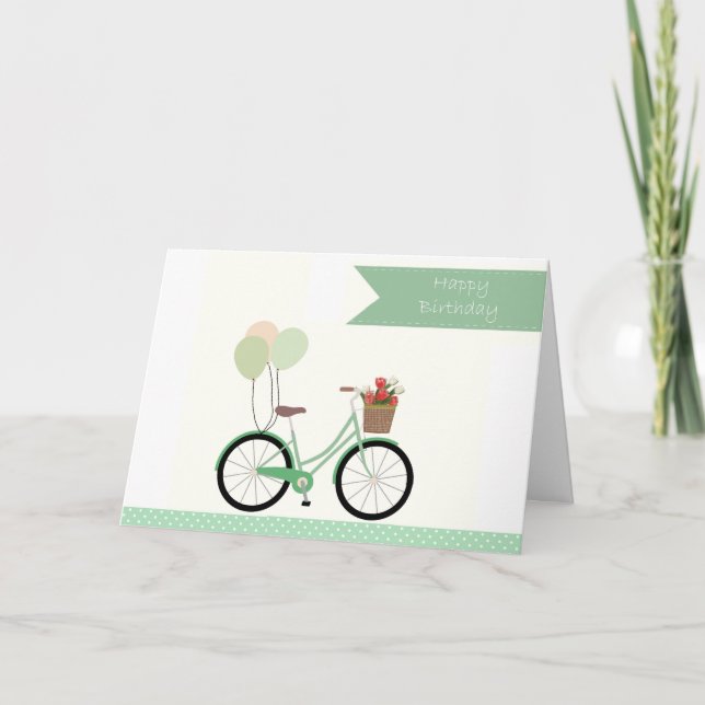 Bike och Ro Birthday Kort (Framsida)