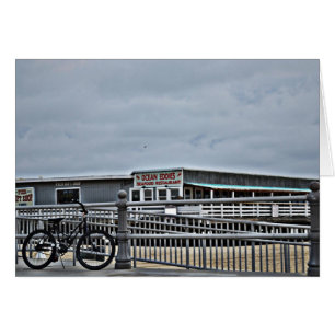 Bike on the Boardpromenad by Shirley Taylor Hälsningskort