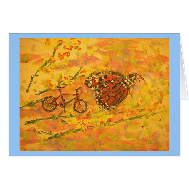 Bike överallt hälsningskort (Framsidan Horizontal)